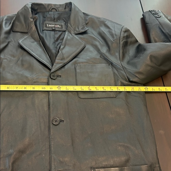 Horst Düsseldorf Men’s XL Leather Jacket Classic Black Coat - Picture 14 of 16